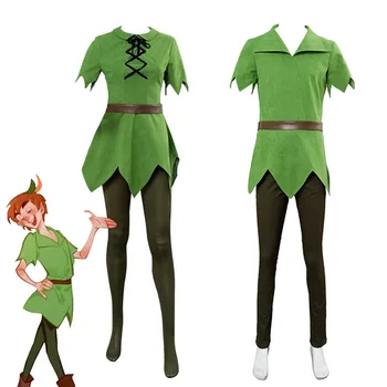 A Film Peter Pan Cosplay Jelmez Kalap Zöld Manó Egységes Felnőtt Gyerekek Halloween Farsang Jelmez Jelmezes Férfi Öltöny