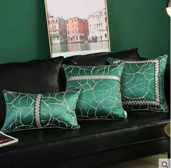 Északi sötét zöld ölelés párnahuzat kanapé a nappaliban párnahuzat téglalap alakú derék párnahuzat Európai stílusú hosszú párnahuzat