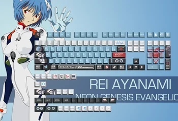 EVA nulla gép Evangelion Ayanami PBT szublimációs keycap cseresznye magasság 87/108 mechanikus billentyűzet sapka
