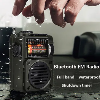 Hordozható Mini FM/SW/MW Rádió Bluetooth 5.0 Teljes Zenekar Kézi Újratölthető Hangszóró Hangrögzítő készenléti Idő Támogatás TF Kártya Játék