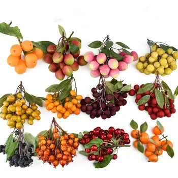 Mesterséges Hamis Gyümölcs Lakberendezési Szimuláció Narancs Dísz Kézműves Élelmiszer-Fotózás, Kellékek Narancs Bayberry Eper Olívaolaj