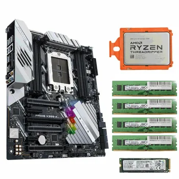 AMD Ryzen 1920X 3.50 GHz-es CPU + ASUS PRIME X399-Egy 32GB 4x8GB RAM DDR4 256 gb-os SSD