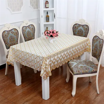Európa Napfürdő PVC Terítő Aranyozott Tea Asztal Fedezze Vízálló Téglalap Otthoni Használatra terítő tapetes toalha de mesa