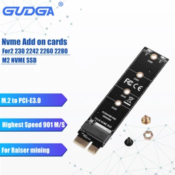 GUDGA Nvme Adapter M. 2, PCI-E3.0 adja Hozzá a kártya PCI-Express 1X M Gombot Csatlakozó Est bányászati 2230 2242 2260 2280 M2 NVME SSD