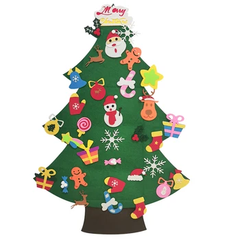 1 állítsa be úgy érezte, karácsonyfa diy éreztem háttér karácsonyfa gyermekek éreztem, puzzle Karácsonyi dekoráció