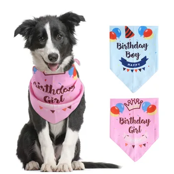 Boldog Születésnapot Kutya Kendő Háromszög Kötést Sál Kisállat Termék Kiskutya, Kiscica Teddy Chihuahua Szalag Kutyák Kiegészítők Ajándék