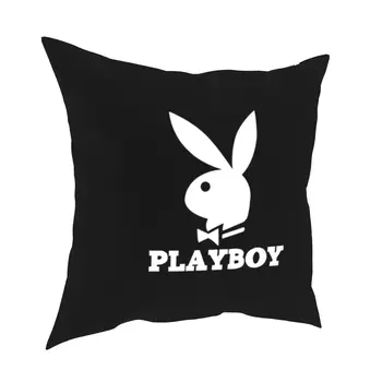 Playboy fehér nyúl nyomtatott vászon párna fedezze dekoratív párnát autó kanapé dekoratív Párnahuzat