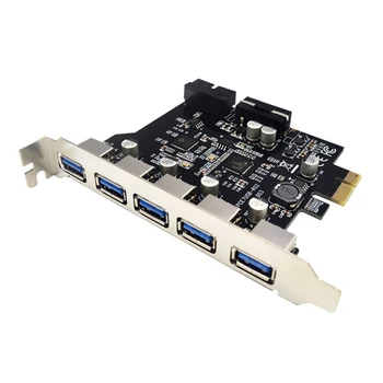 USB 3.0-S PCI-E bővítőkártya 5 Port, Adaptert, HUB Asztali PC PCI Express Bővítő Modul Fórumon NEC +GL Fő Vezérlő Chip