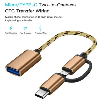 Univerzális USB 3.0 OTG Adapter Kábel Típusa-C Micro USB-USB 3.0 Interfész Átalakító Csatlakozó Mobilephone Töltési Vonal Új