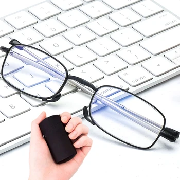Összecsukható Anti Kék Fény Olvasó Szemüveg Férfiak, Nők, Összecsukható, Hordozható Magnifing Számítógépes Szemüveg Presbyopic Szemüveg Teljes Keret