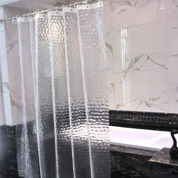 PEVE Fürdőszoba Kellékek Zuhanyzó Függöny, hogy a 3D Hatás a Víz Kocka Vízálló Moldproof Átlátszó Függöny Kád Kiegészítők