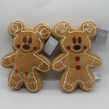 1piece 32cm Disney Mickey Minnie egér Gingerbread Man Baba Plüss játék rajzfilm baba ajándék gyerekeknek