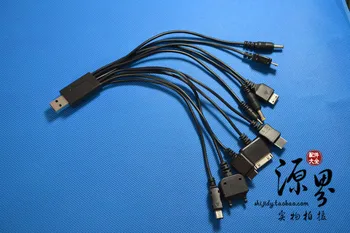 Ingyenes szállítás + nyomon követési számot 10 in1 univerzális Rugalmas USB Multi Plug mobiltelefon Töltő Kábel