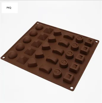 Új Szilikon Csokoládé Öntőforma Csokoládé sütés Eszközök 6 Alakú, tapadásmentes Szilikon torta penész DIY 3D-s penész