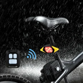 Bicikli Kerékpár Lámpa USB Okos Kerékpár Lámpa Távirányító-Hátsó Kerékpár Lámpa MTB Országúti Kerékpár index, Figyelmeztető Lámpa