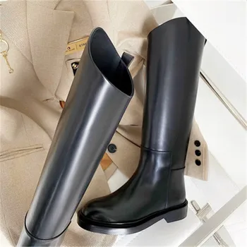 hosszú csizma genunine bőr csizma női viselet-ellenálló martin boot igazán bőr cipő designer softable laday visel téli