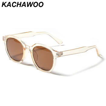 Kachawoo retro napszemüveg kerek női divat szemüveg négyzet férfi unisex tartozékok bézs barna hajóra, 2021 Európai stílus