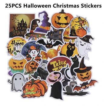 25PCS Boldog Halloween Karácsonyi Albumot, Írószerek Matrica Játékok Tervező Naptár Művészeti Iskola Kézműves Kellékek