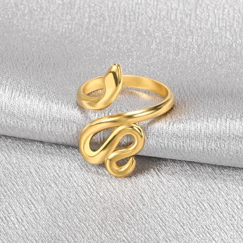 Bohém Stílusú Kígyó Gyűrű Állítható Nyitó Férfi Gyűrűk, a Nők Új 2022 Nagykereskedelmi Tömeges Punk Ékszerek Pár jegygyűrűt