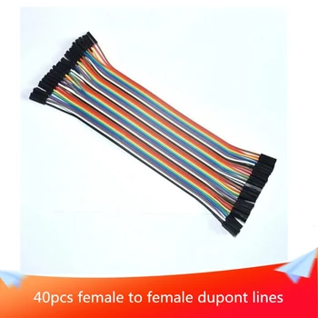 40pcs/sok Női DuPont Vonalak F F áthidaló Vezetéket a DuPont Kábel 21.5 cm 2.54 mm 1pin 1p-1p DIY Arduino Nagykereskedelmi