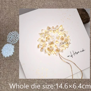 Új Design Kézműves Fém sablon penész Vágás Meghal 2db virág dekoráció scrapbook meghalni darabok Album Papír Kártya Kézműves Dombornyomás