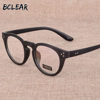 BCLEAR Divat Teljes Felni Unisex TR90 Ultrakönnyű Rövidlátás Keret Vintage Retro Szemüveg Keretek Kerek Férfiak Nők Látvány Szemüveg
