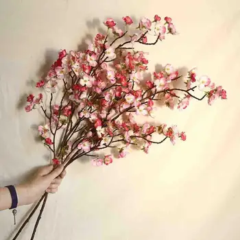 97cm Természetes Színes Virágok cseresznyevirág Virág, Szárított virág, DIY csokor Haza lakodalom Virágos Iroda Dekoráció