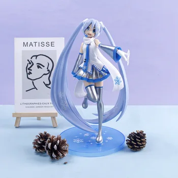Új Anime kék Miku Sakura Szellem PVC akciófigurák Lányok Modell Játékok Gyűjtése Ajándékok Lányoknak Ruha esküvői Tavasz