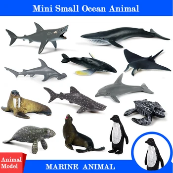 A Gyerekek Mini-Óceán Tengeri Élet-Szimulációs Állat Modell Cápa, Bálna Teknős Rák Delfin Akció Játék Adatok Gyerekek Oktatási Játékok