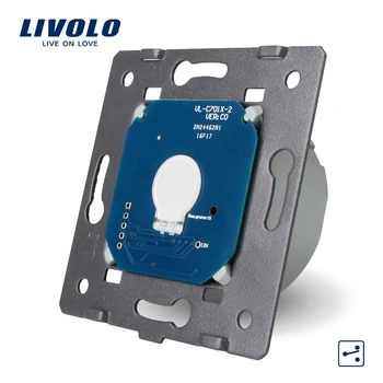 Livolo EU Szabvány Smart Switch Bázis Tábla,1 Banda 2 Módon Irányítani, AC 220~250V,Fali Lámpa érintőképernyő, Kapcsoló Nélkül, Üveg Panel,