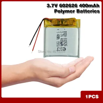 602626 400mah Lipo cellák 3.7 V-os Lítium-Polimer Akkumulátor MP3 MP4 autós GPS készülék Bluetooth headset Játék, akkumulátorok