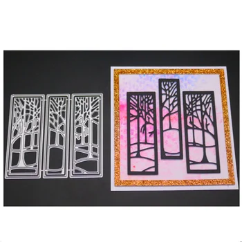 YINISE fémforgácsolási Meghal A Scrapbooking Stencil FA HÁTTÉR DIY Papír Album Kártyák Készítése Kézműves Dombornyomás Meghalni Darabok Vágó