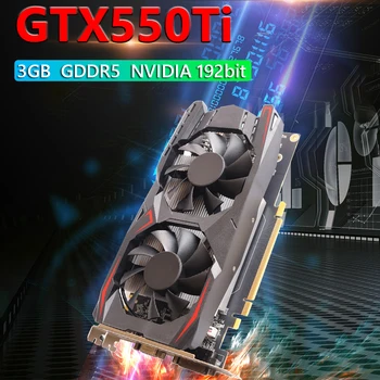 Szakmai NVIDIA GTX550Ti Pci-e 2.0 Grafikus Cardwith Kettős Ventilátor 3GB GDDR5 192 Kicsit, HDMI-Kompatibilis a Játék Kártya a Játékos