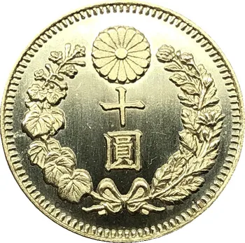 A nagy Japán Évben 36 Meiji 10 Yen 1903 Brass Fém Érme Másolata
