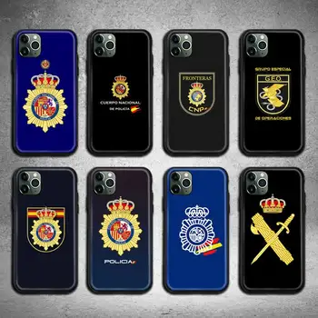 Spanyolország Országos Rendőr-logó Telefon tok iphone 12 11 Pro Max Mini XS Max 8 7 6 6 Plusz X 5S SE 2020 XR borító