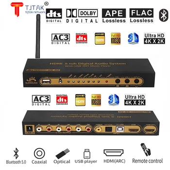 HDMI 5.1 Audio Converter Dekóder DAC DTS AC3 FLAC PCUSB MAJOM 4K*2K HDMI-HDMI Extractor Átalakító Splitter SPDIF Digitális ARC