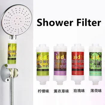 1DB Illatos Zuhanyzó Szűrő Fürdő víztisztító Vitamine C Szűrő Eltávolítása Klór Fürdőszoba Zuhany Csaptelep Fej Tartozékok