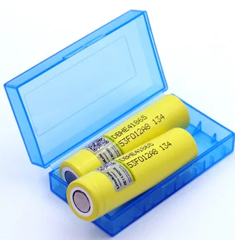 Liitokala Új, Eredeti HE4 18650 Újratölthető li-ion akkumulátor 3.6 V 2500mAh Akkumulátor tartani + Tároló doboz