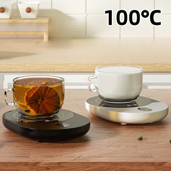 100°C Fűtés Pad Bögre Melegebb Okos, Csésze, Fűtés, Forró Tea Készítő Melegebb Hullámvasút Mini Indukciós Főzőlap 5 Gear Hőmérséklet 220V