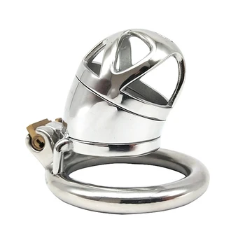 Hajlított gyűrű FAAK pénisz gyűrű fém tisztaság ketrec 304 rozsdamentes acél Tisztaság Készülék férfi tisztaság ketrec ptducts