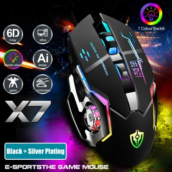 Új Ergonomikus Vezetékes Gaming Mouse LED 3200 DPI USB Egér Gamer RGB Egerek Csendes Egér Háttérvilágítás Kábel PC Laptop