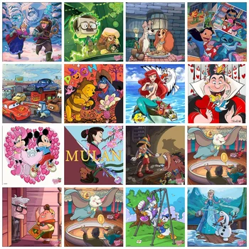 5D Gyémánt Festmény Disney rajzfilmfigurák Micimackó Mulan Szem Mickey Hímzés, keresztszemes Készletek Art Mozaik lakberendezés Ajándék