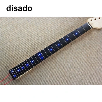 A nyak Inlay kék LED pontok Rózsafa Fogólap, juhar Elektromos Gitár Nyakán, tartozékok Alkatrészek guitarra hangszerek