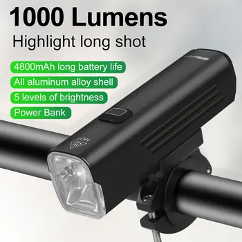 10000 Lumen Kerékpár Fény Esővédő USB Újratölthető 4800mAh LED Kerékpár Lámpa Szuper Fényes Lámpa Kerékpár Első / Hátsó Lámpa