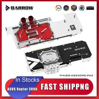 Barrow GPU Víz Blokk teljes lefedettség GVA Radiátor az ASUS STRIX RTX 3090 3080 5V ARGB 3PIN Alaplap AURA FORDÍTOTTA: BS-ASS3090-PA2