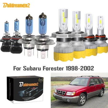 Buildreamen2 4 X Autó Fényszóró Hi/Lo Gerenda + Ködlámpa-LED Halogén Fényszóró Izzó 12V A Subaru Forester 1998 1999 2000 2001 2002