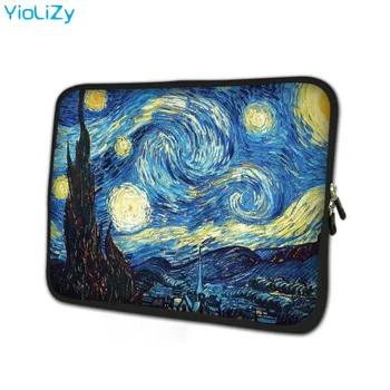 Van Gogh nyomtatás laptop táska 7.9 notebook sleeve cover tablet esetében 7 Tabletta Védő Héj bőr galaxy tab 2 TB-24818