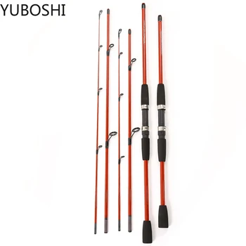 YUBOSHI minőségi 1.8-2.1 m 3. Szakasz Baitcasting horgászbot Utazási Ultra Könnyű Casting Forog Line 6-14lb M Rod horgászfelszerelés