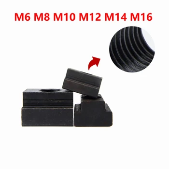 M6 M8 M10 M12 M14 M16 Fekete-Oxid Befejezni Osztály 8.8 szénacél T-Slot Dió Kopogott Át Slot T-dió Bútorok