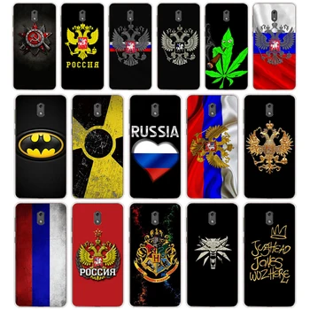63 orosz zászló nemzeti jelkép TPU Szilikon Védő Fedél Telefon Esetében A tok Nokia 2 2.3 3 3.1 5 5.1 az Esetben Puha